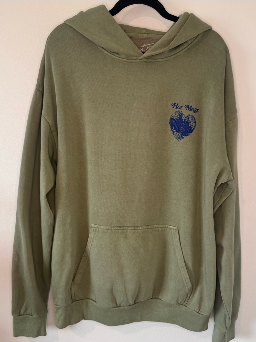 Hot Mess With Alix Earle Hoodie XL Sage Green Disco Heart Podcast Merch